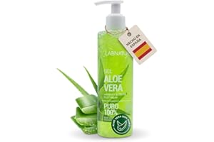SYS Labnatur Gel Aloe Vera 100% Puro - Ecológico y Vegano - Hidrata, Nutre, Calma y Refresca - After Sun, Post Depilación - Piel Sensible o Irritada - Rápida Absorción - Fabricado en España - 250 ml