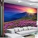 Produktbild ZCHENG Große Wandbilder TV Hintergrundbild Natur Alpenblumen schönen Sonnenaufgang Schlafzimmer Wohnzimmer Wandbild, 430x300 cm (169.3 by 118.1 in)