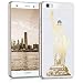 Produktbild kwmobile Hülle für Huawei P8 Lite (2015) - TPU Silikon Backcover Case Handy Schutzhülle - Cover klar Statue of Liberty Design Gold Transparent