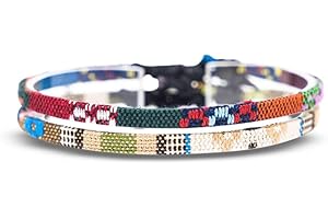 Made by Nami Surfer Fußband 2-er Set Damen & Herren - Dünnes Boho Hippie Ethno Fußkettchen - Handmade Strand Festival Accessoires - Wasserfest & Verstellbar - 100% ökol. Baumwolle (Safari & Ethno)