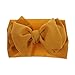 Produktbild Fang-denghui, Großen Bogen Nylon Elastic Head Wrap Für Mädchen 2019 Baby Stirnbänder DIY Handgemachte Weiche Floppy Bow Hairband Haarschmuck (Color : Mustard B)