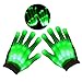 Produktbild Teepao LED Leuchtende Skelett-Handschuhe, Handschuhe Glow mit Multi Modi, Bunten Finger Beleuchtung für Vereine/Raves/Festivals/Halloween/Bonfire Night/Party/Spiele (Weiß) Grün