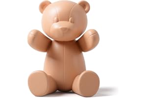 NENBOLEC Estatua de Escultura de Oso, decoración Moderna, Artes y Animales, Regalo para el hogar, Centro de Mesa, Manualidades, poliresina, marrón, 21 cm