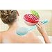 SwirlColor Bath Back Brush Skin Massage Body Shower Brush with Long Handle - Blue