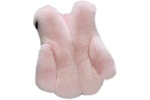 FOLOBE Dziecięcy i damski płaszcz ze sztucznego futra, kamizelka, zimowa, ciepła kamizelka dla dzieci, imitacja futra, krótka kamizelka slim