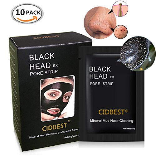 Preisvergleich Produktbild 10 Stück Mitesser Gesichtsmaske, Schwarz Maske, Mitesser Entferner Peel Off Maske, CIDBEST® Tiefenreinigende Gesichtsmaske, Mitesser Maske Reinigungsmaske Anti Akne Öl-Kontrolle Maske Entferner Schwarz Nase Maske