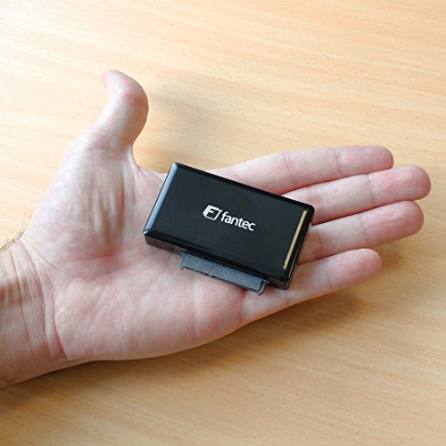 FANTEC AD-U3SA USB 3.0 zu SATA Adapter (für 6,35 cm (2,5 Zoll) oder 8,89 cm (3,5 Zoll) SATA I/II/III Festplatten und SSDs oder 13,34 cm (5,25 Zoll) Laufwerke, 6G Support) schwarz - 3