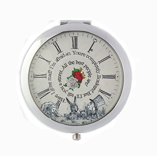 Vintage Alice In Wonderland Inspired Compact Mirror: The Mad Hatters Tea Party