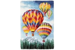 YOOTOM Latch Hook Rug to Make Yourself, Latch Hook Kit, Self-Knotting Set for Children and Adults, 50 x 38 cm, Pre-Printed Colour Pattern, 50 x 38 cm