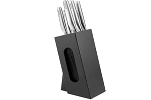 Sabatier Trompette Asean - Bloc spaghetti bois noir avec 5 couteaux de cuisine