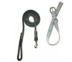 JAPIN Dog Neck Collar Belts and Rope Set Waterproof for Medium Dogs