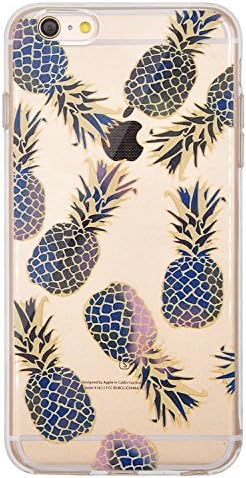 iPhone 6 Plus Case, OFFLY Transparent Creative Pattern Soft TPU Thicker Protective Case for Apple iPhone 6 Plus / 6S Plus - Ananas