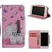 Produktbild Leder Brieftasche Hülle für iPhone 8,iPhone 7 Hülle,Shinyzone Bunt Niedlich Karikatur Tier Schmetterling und Elefant Gemalt Muster Flip Ständer Handytasche,[Metall Magnetverschluss][Kartenfächer & Handschlaufe] Ganzkörper Schutzhülle für iPhone 8/iPhone 7
