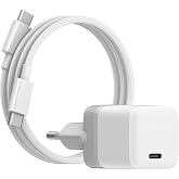 CUKTECH CP3 GAN Charger 40W USB C, Fast Charger | Compact Design for iPhone 16/17, Samsung, iPad, Google Pixel with Braided C