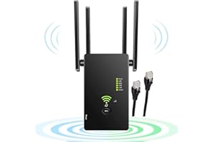 GUHUASHI WLAN Repeater AC1200 WLAN Verstärker 5GHz/867Mbit/s 2,4GHz/300Mbit/s, WiFi Repeater mit AP-Modus/Repeater/Router, 4 Antennen,WiFi Range Extender kompatibel zu Allen WLAN Geräten