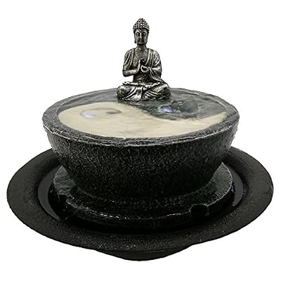 Zen'Light Yingyang Fontaine Nature Gris Pierre 23 x 23 x 19 cm