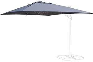 Alice's Garden sweeek - Lona Gris de Recambio para Sombrilla de jardín 3x4m