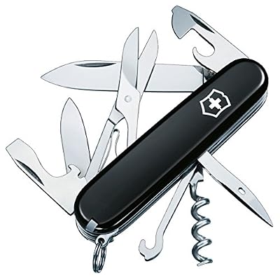 Victorinox Couteau Suisse multifonction Victorinox Climber 91mm 15 fonctions - 1.3703.3 - Acier inoxydable - Acrylique - Noir