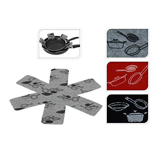 Pfannenschutz 3er Set, 38cm, rot - 2