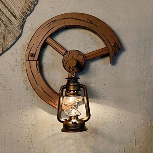 Wall lamp, American Bar Wall lamp lights lights solid wood wheel lights Cafe Restaurant lamp decorative wall Select