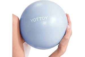 YOTTOY Pilates Ball, 10-inch Exercise Ball with Anti-Burst Technology for Stability, Stability Ball for Yoga, Pilates, Physical Therapy