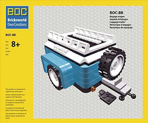 BOC-10252-BB Gepäck Anhänger Farbe Dark Azur Blau Zubehör für LEGO 10252 Käfer / Beetle