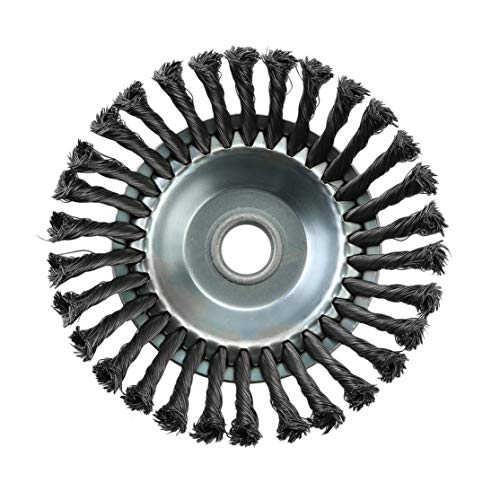 Preisvergleich Produktbild LouiseEvel215 Unkrautbürste Drehgelenk Twist Knot Stahldrahtbürstenscheibe 25,4x200mm Landscaping & Cutting Irrigation Machinery Mithelfer