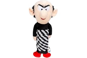 Duvoplus Los Pitufos, Peluche Gargamel 33x13x7 cm, con Cuerda de algodón para Jugar, excelente para Dientes y encías, Divertido para abrazar y Jugar, Juguete para Perros