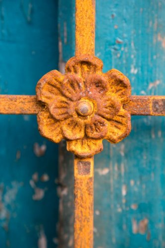 Steckzaun, Rankgitter, Höhe 215cm, Breite 90cm, Roheisen / Rost - 8