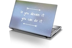 15.6 INCH TAYLORHE SKINS TaylorHe 15.6 inch 15 inch Laptop Skin Vinyl Decal with Colorful Patterns and Leather Effect Laminate MADE IN England Dream it Do it Slogan