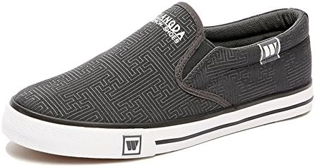 Casual Shoes Student Canvas Shoes Mens Casual Shoes Flat Loafers Deck Shoes ( Color : Gray-42 )