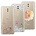 Produktbild Yokata [3 Packs] Huawei Mate 20 Lite Hülle Transparent Weiche Silikon Handytasche Handyhülle Schutzhülle TPU Handy Tasche Schale Etui Weich Silicone Bumper Ultra Dünn Slim Durchsichtig Premium Kratzfest Kreative Motiv Muster Clear Backcover Schutz für Huawei Mate 20 Lite Case Cover - Turm und Fahrrad + Blumen und Schmetterlinge + Blumen