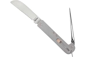 AUSONIA - COUTEAU DE MARIN AVEC LAME EN ACIER INOX AVEC CROCHET DE 19,5 CM, LAME 6 CM