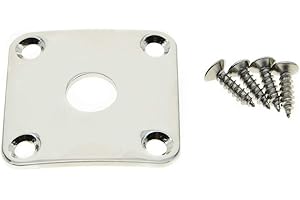 KAISH Northwest Guitars Klinkenplatte für Gibson Les Paul (gebogener Boden) Nickel Metall