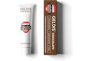 GELDIS Dentifricio Remineralizzante per Denti Sensibili con Azione Anticarie per Pulizia Denti | Alito fresco e profumato | 100% Vegan 100% Riciclabile |100 ml (Cioccolato, 1 Pezzo)