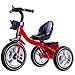 Produktbild Little Bambino Kids Dreirad für Kinder von 3 bis 6 Jahren | Luftgefüllte Gummiräder |Flaschenhalter | Aufbewahrungsbeutel | Einfache Montage in 10 Minuten | Verstellbarer Hochstuhl (Rot)