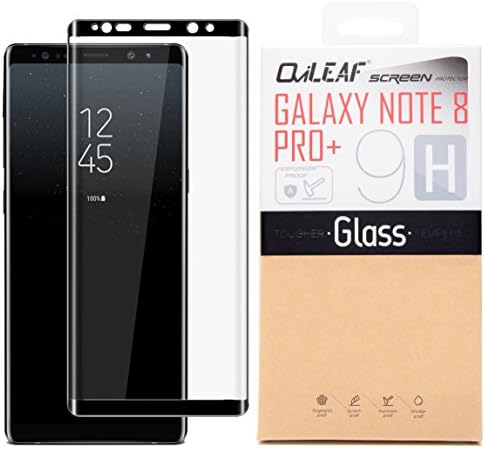 Note 8 Screen Protector Glass OviLeaf® 3D Curved Samsung Galaxy Note 8 Tempered Glass Screen Protector,Full Screen Coverage and Easy Installation Tray(Black)