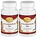 Produktbild SPAR-PACK - 2x HYALURONSÄURE 150 mg (TD) fermentiert inkl. Granatapfelkern 750 mg - 200 Kapseln (11,95€/Dose) - made in Germany - Gelenke - Haut - Anti-Aging - höchste pharmazeutische Qualität von VITACONCEPT