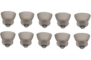 JONLAKI Hearing Aid Domes,10pcs Black Sound Amplifier Ear Pieces for Phonak,Silicone Double Layer Open Ear Tips,Washable Anti Static,Comfortable All Day (11mm)