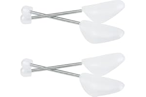 ZQSFPK 2 Pairs Shoe Trees for Men,Shoe Tree, Adjustable Spiral Spring Shoe Shaper Holder,Shoe Stretchers Mens,White Shoe Stretchers Mens Shoe Expander Men for UK 6-11/EU 39-45