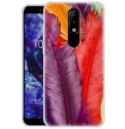 FashionuryFashionury Printed Soft Back Cover Case for Nokia 5.1 Plus/Designer Stylish Back Cover for Nokia 5.1 Plus P448