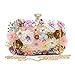 Produktbild AOLVO Abendtasche, Blumenmuster, Abendtasche, Clutch mit Kreuz-Body-Kette, Perlen, Pailletten Design, Perlen-Handtaschen, perfekt für Frauen, Partys, Hochzeit