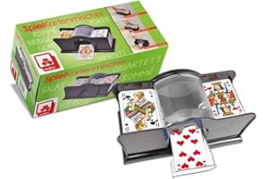 FÜNDIG Kartenmischmaschine für UNO, Poker, Skip BO & viele weitere Karten - Mischmaschine für die perfekte Mischpause - Kartenmischer manuell für Kinder, Erwachsene & Großeltern