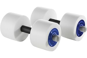 THERABAND Vattenvikter, vattenhantlar för pool fitness, 2 skumvikter med vadderat grepp för vattenaerobics, terapi, träning, poolträningsutrustning, vattenträning, blå, tung, avancerad