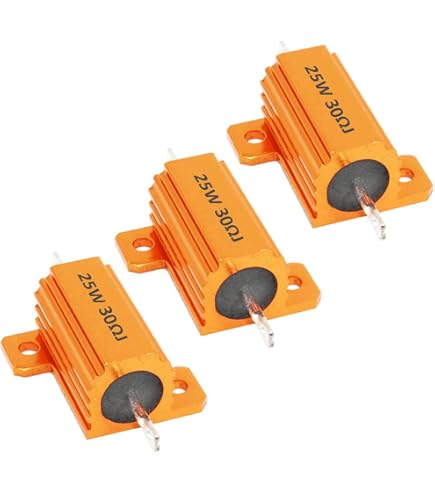 Resistenza 25w 50w Valore Variabile Resistenze Di Carico Avvolte In Alluminio - 25W O 50W, Valori Da 0.1 Ohm A 10K Ohm, Dorate, Per Elettronica Resistenza Potenza Per Circuiti