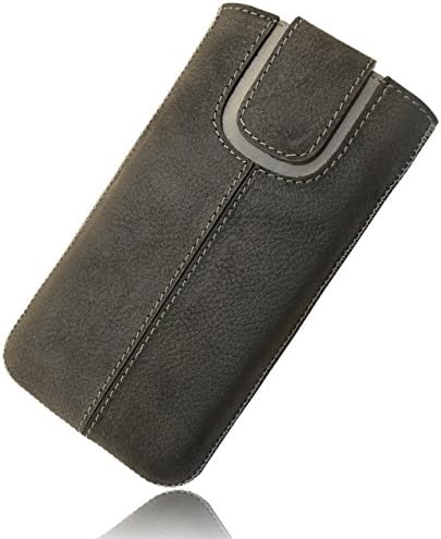 Genuine Real Cowhide Leather Pouch Case Cover Sleeve Slip-In Pull Tab Apple Iphone 6 PLUS