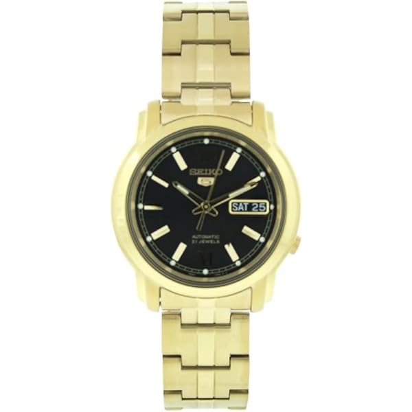 slim fit dress slacks Seiko SGF206 Men's Dress Yellow Gold Plated Stainless Steel Watch
