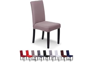 SaintderG® Coprisedie con schienale 6 pezzi, lavabile Estraibile, molto facile da pulire e resistente, coprisedile, moderna sala da pranzo, hotel, arredamento ristorante (Mocha, 6 pezzi).