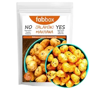 Fab box Roasted Makhana and Foxnut Snack, 35 Grams (Pack of 2) | Jalapeno Flavour | Protein and Fiber Rich Superfood | Gluten Free Protein Snack, Healthy Evening Snacks for Kids and Adults