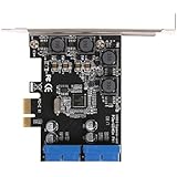 Amazingdeal365 Desktop Front PCI E USB3.0 19PIN Interface Adapter Card Transfer Rate 5 Gb/s Compatible PCI Slot: X1-X4/x8/x16 Support System Windows XP32/64 Windows 7(32/64 Windows8/8.1 Windows10